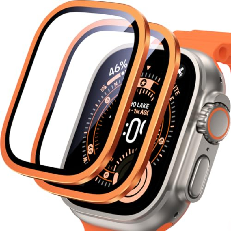 Apple Watch Band - 2PCS HD Metal Tempered Glass For