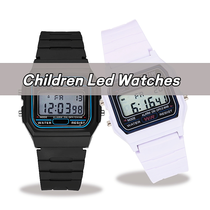 Chronograph Sport Watch - Children Sport LED Digital Watches Silicone