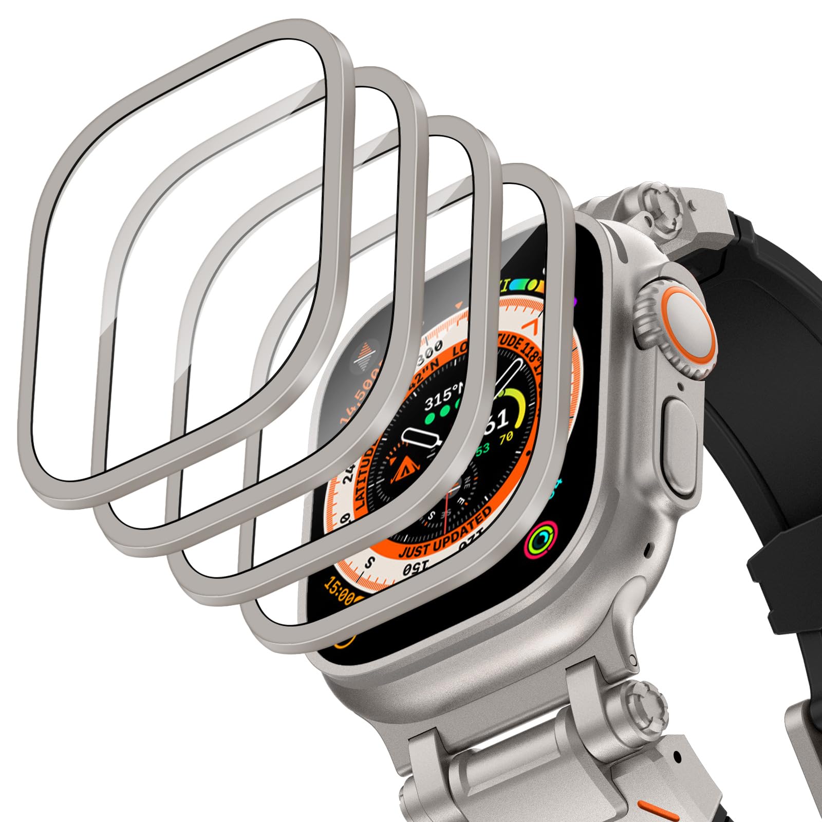 Apple Watch Band - Aluminium Alloy Case+Tempered Glass for Apple