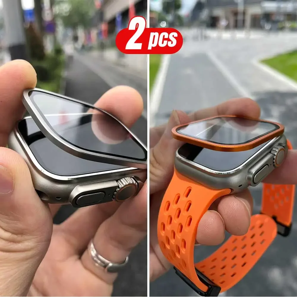 2PCS Titanium Metal Frame for  - đánh giá và giá Apple Watch Band