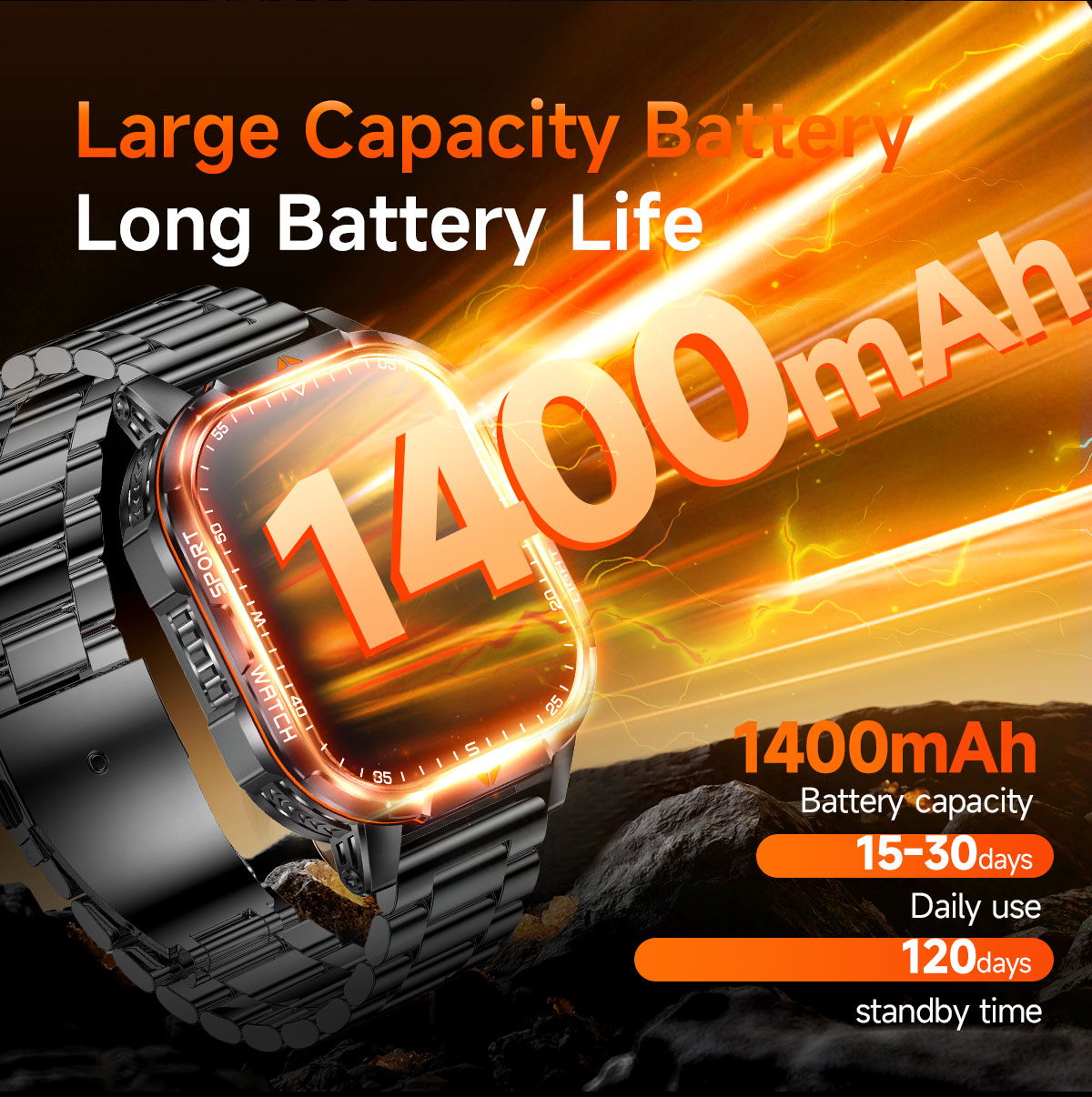 2026 New 1400mAh Super Large B - đánh giá và giá Smartwatch Watches For Men With Gps