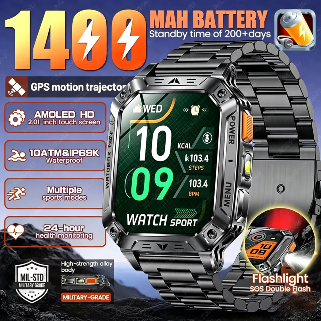 2026 New Built-in 1400mAh Supe - đánh giá và giá Smartwatch Watches For Men With Gps