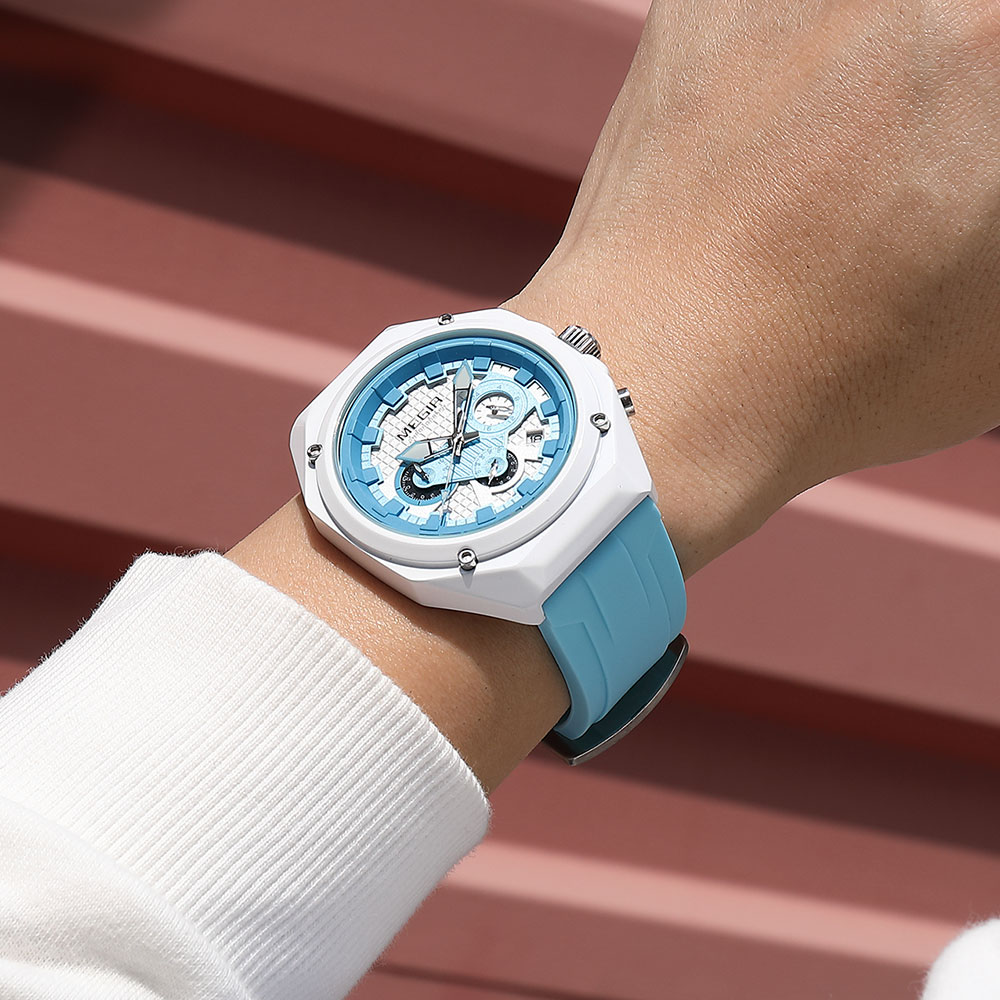 MEGIR New Unisex Sport Quartz  - đánh giá và giá Silicone Sport Band