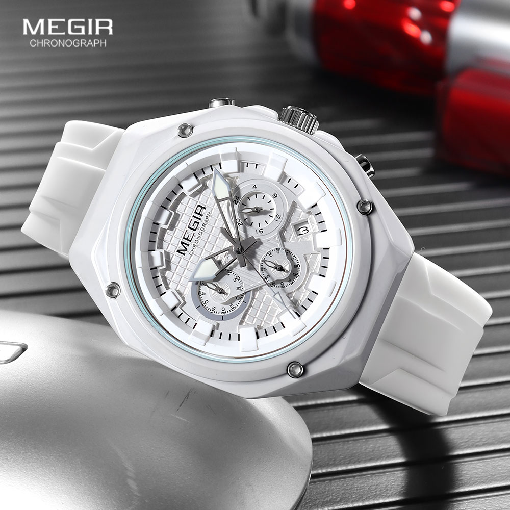 MEGIR New Unisex Sport Quartz  - đánh giá và giá Silicone Sport Band