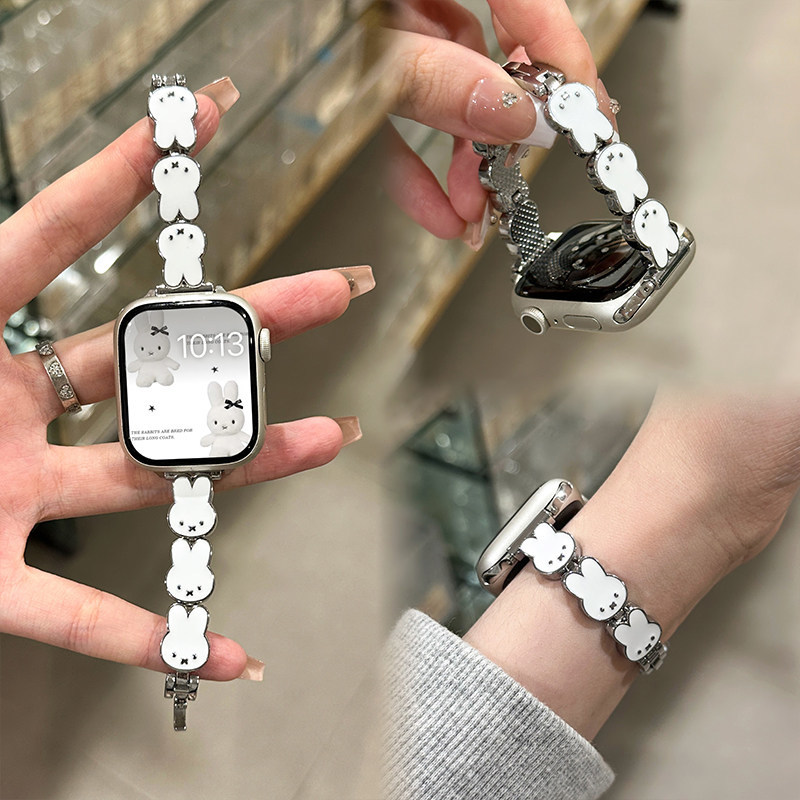 Miffy Rabbit Leather Watch Ban - đánh giá và giá Apple Watch Band