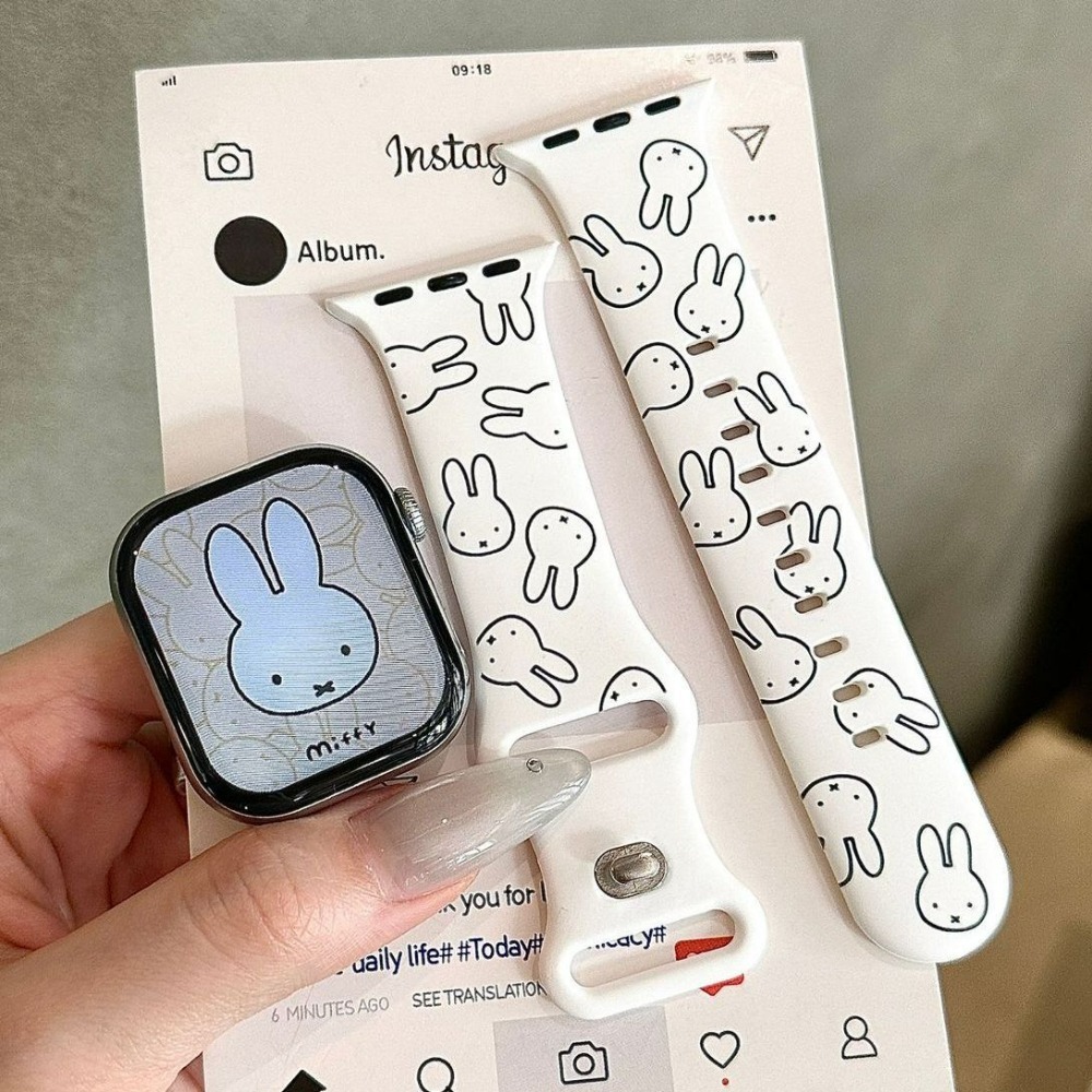 Cute Miffy Rabbit Cartoon Watc - đánh giá và giá Apple Watch Band