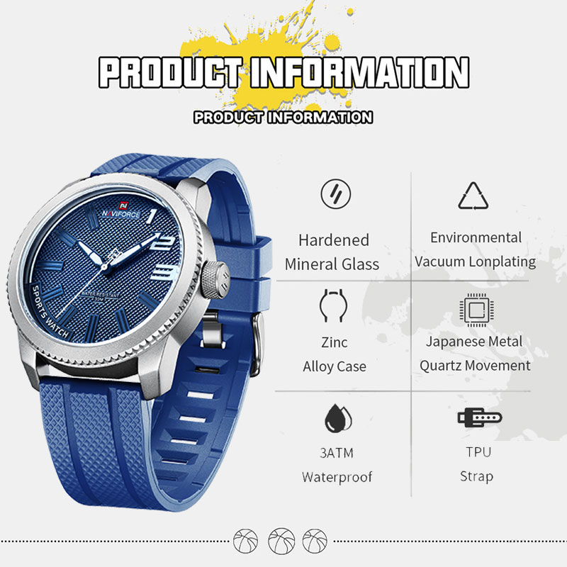 NAVIFORCE Silicone Band Sport  - đánh giá và giá Silicone Sport Band