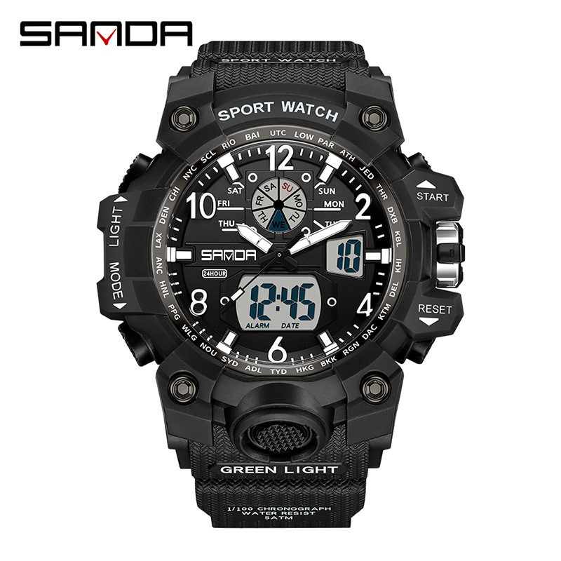 Fashion Sanda Brand Youth Mili - đánh giá và giá Chronograph Sport Watch