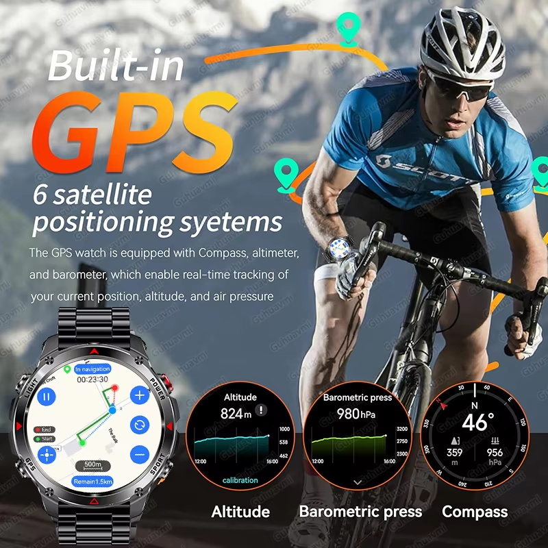 Military 540mAh GPS Smart Watc - đánh giá và giá Smartwatch Watches For Men With Gps