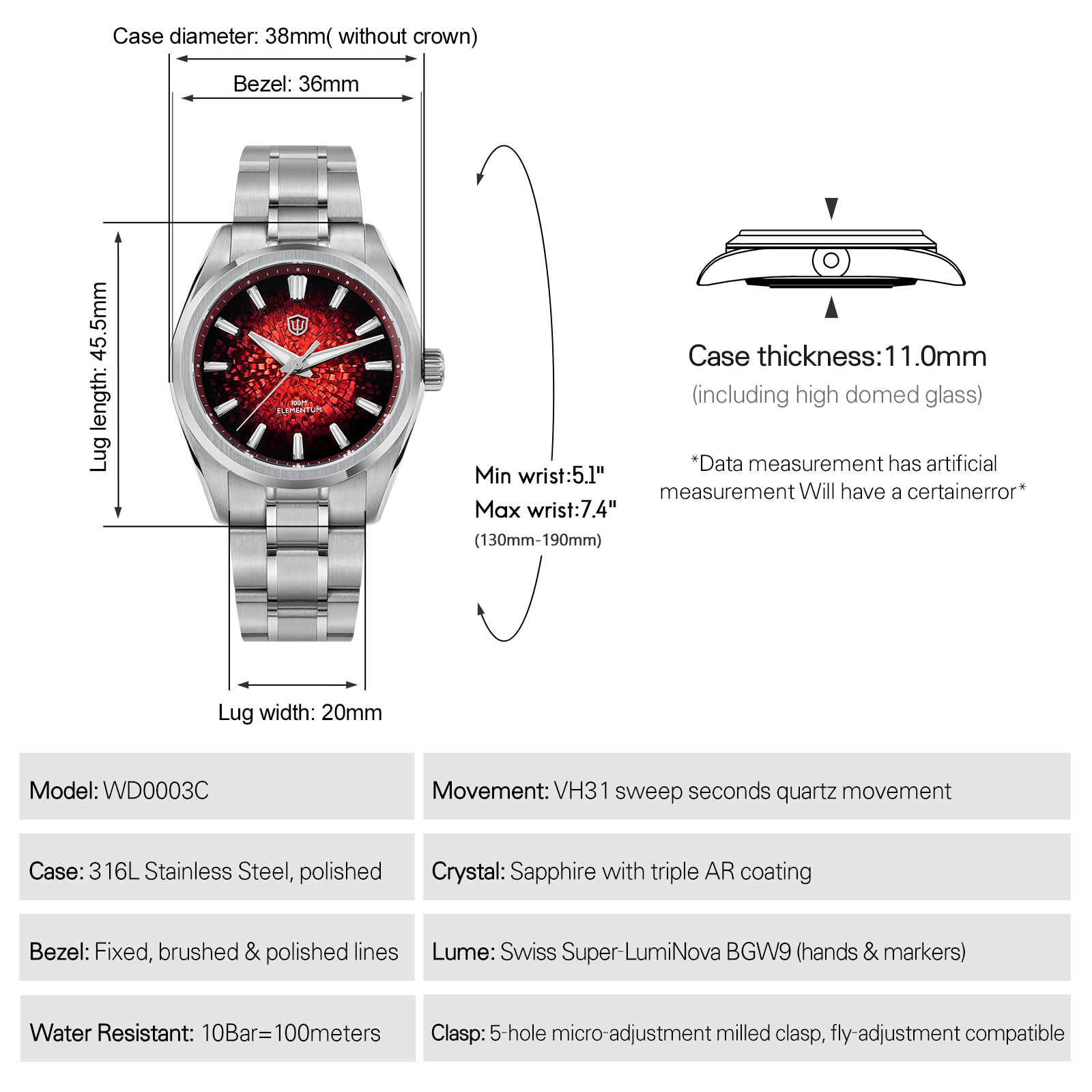 Watchdives New WD0003C Quartz  - đánh giá và giá Rolex Watch Submariner