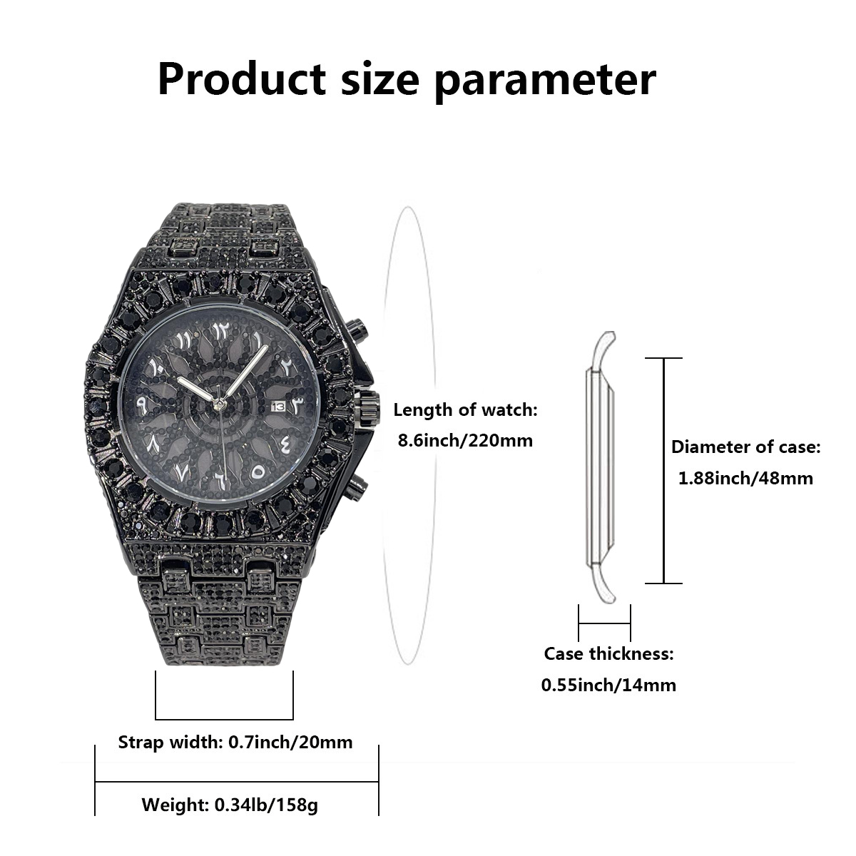 UNIGUET Cool Black Diamond Wat - đánh giá và giá Anti-Magnetic Watch