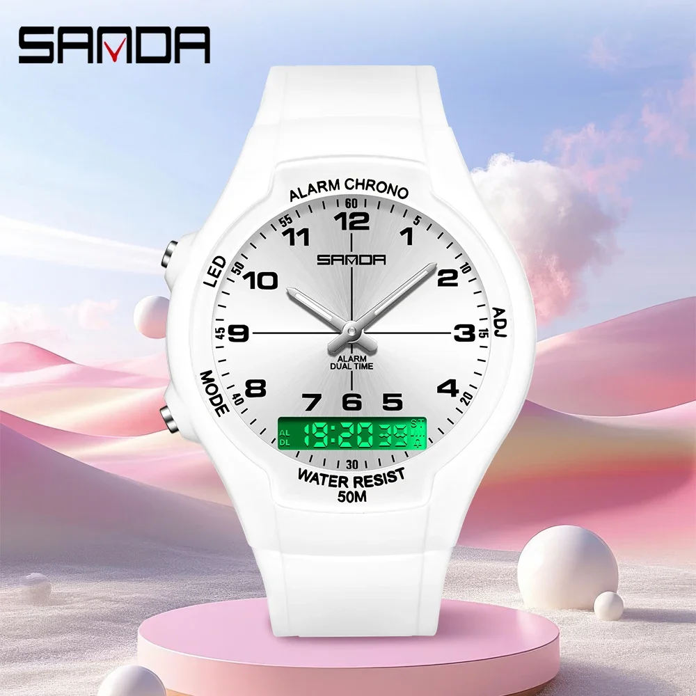 SANDA New 6320 Light Luxury Fa - đánh giá và giá Chronograph Sport Watch