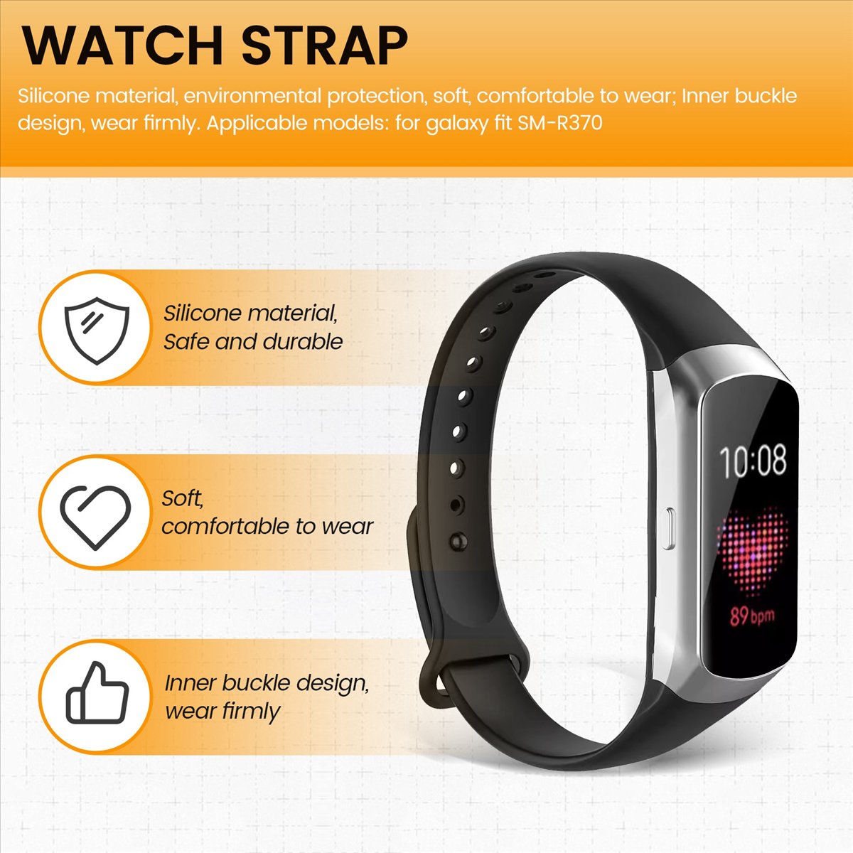 A49T Sport WatchBand Strap for - đánh giá và giá Silicone Sport Band